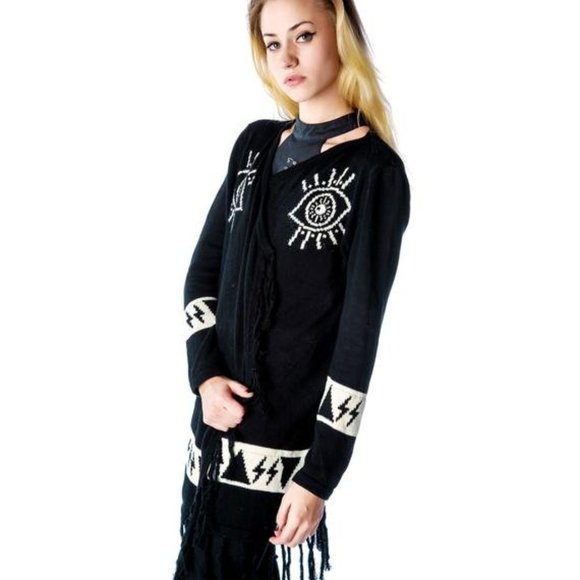 RARE UNIF witchy Psychic Poncho cardigan - Picture 2 of 7